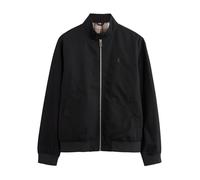 Next Homme Blouson Harrington déperlant avec Doublure à Carreaux Noir L