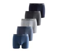 NEXT Homme Boxer, Lot de 5 Bleu/Gris/Noir XS