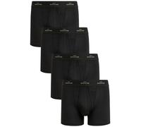 NEXT Homme Boxer Signature en Coton Supima à Ouverture sur Le Devant, Lot de 4 Black Metallic Comfort M