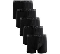 NEXT Homme Boxers en Coton Majoritaire avec Ouverture sur Le Devant, Lot de 5 Noir L