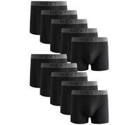 NEXT Homme Caleçon 100% Coton, Lot de 10 Noir M