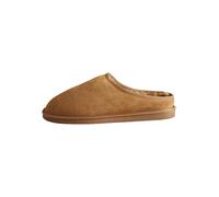NEXT Homme Chaussons Mules Signature en Daim doublés de Fourrure synthétique Marron Fauve 47