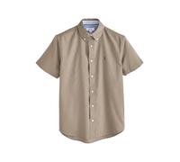 NEXT Homme Chemise Oxford à Manches Courtes Couleur Pierre Naturelle M