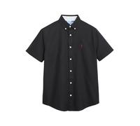 NEXT Homme Chemise Oxford à Manches Courtes Noir L