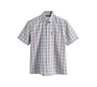 NEXT Homme Chemise Oxford boutonnée à Manches Courtes Repassage Facile Blue/Red Gingham M