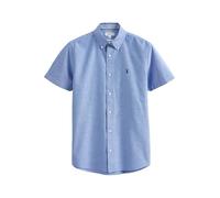 NEXT Homme Chemise Oxford Coupe Slim à Manches Courtes Bleu Clair L