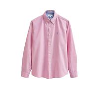 NEXT Homme Chemise Oxford Coupe Slim à Manches Longues Rose 3XL