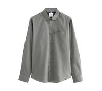NEXT Homme Chemise Oxford Regular boutonnée Repassage Facile Gris chiné M