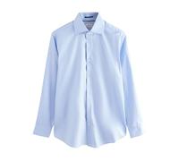 NEXT Homme Chemise Regular habillée Signature 100% Coton texturé Bleu 44