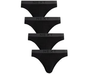 NEXT Homme Culotte 100% Coton, Lot de 4 Noir L