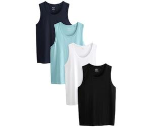 NEXT Homme Débardeurs 100% coton, lot de 4 Black/Navy/White/Blue M