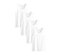 NEXT Homme Débardeurs 100% coton, lot de 4 | Idéal pour un look d'été décontracté ou à superposer par temps froid