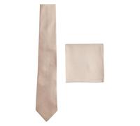 NEXT Homme Ensemble cravate en soie et pochette Neutral Brown one size