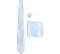 NEXT Homme Ensemble cravate et pochette à imprimé floral Bleu one size