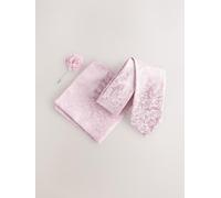 NEXT Homme Ensemble cravate et pochette à imprimé floral Rose one size