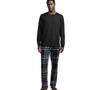 NEXT Homme Ensemble Pyjama à Manches Longues 100% Coton Black/Grey Check M