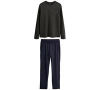 NEXT Homme Ensemble Pyjama en Jersey 100% Coton à Manches Longues Slate Grey/Navy XS
