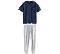 NEXT Homme Ensemble Pyjama en Jersey à Ourlets resserrés Navy Blue/Grey Marl M
