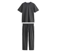 NEXT Homme Ensemble Pyjama Long en Jersey Gris Ardoise S