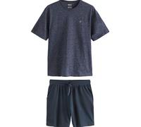 NEXT Homme Ensemble Pyjama Short en Jersey Navy Blue Stripe M