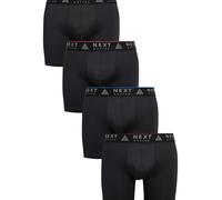 NEXT Homme Lot de 4 Boxers Longs Style Sport | Coupe standard, Taille mi-haute