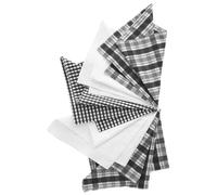 Next Homme Mouchoir 100% coton à fleurs, lot de 5 White/Black Check one size
