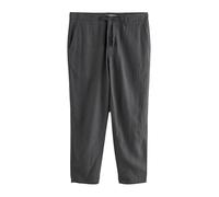NEXT Homme Pantalon en Lin et Viscose avec Cordon de Serrage Gris foncé W: 44 / L: 31