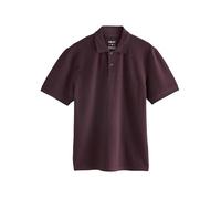 NEXT Homme Polo Standard en piqué à Manches Courtes Rouge Bordeaux XL