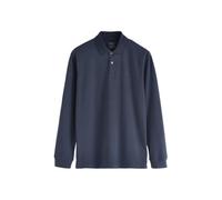 NEXT Homme Polo Standard en piqué à Manches Longues Bleu Marine 3XL