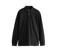 NEXT Homme Polo Standard en piqué à Manches Longues Noir XL