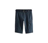 NEXT Homme Short Cargo Long avec Ceinture | Ceinture incluse, Coupe standard, Taille mi-haute, Fermeture boutonnée