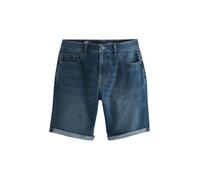 NEXT Homme Short Droit en Jean Stretch Bleu Moyen 34