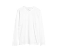 NEXT Homme T-Shirt Coupe Slim Ras du Cou à Manches Longues Blanc S