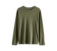 NEXT Homme T-Shirt Ras de Cou à Manches Longues Vert Kaki XL