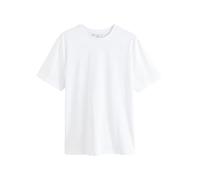 NEXT Homme T-Shirt Ras du Cou Standard Signature en Coton Supima® Blanc M
