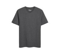 NEXT Homme T-Shirt Standard à col en V Essential Chiné Gris Anthracite XXL
