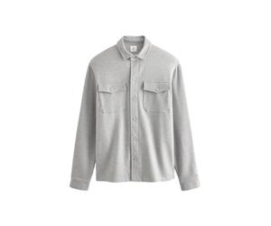 NEXT Homme Veste-Chemise à Boutons-Pression en sergé de Jersey Gris 4XL
