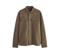 Next Homme Veste-Chemise à Boutons-Pression en sergé de Jersey Marron 3XL