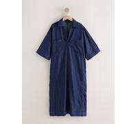 Next Indigo Blue Denim Kaftan Midi Dress Indigo Blue EU 40 (UK 12)