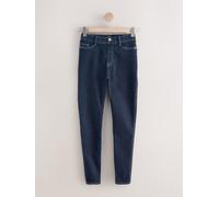 Next Indigo Blue High Rise Flexi Fit Stretch Pull On Skinny Jeans