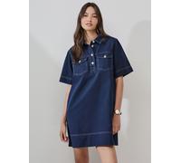 Next Indigo Blue Utility Shirt Mini Dress Indigo Blue EU 40 (UK 12)