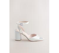 Next Ivory Forever Comfort Wedding Round Toe Block Heel Bridal Sandals