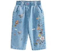 Next Jean bleu denim / jaune / orange / rose clair, Taille 104