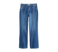 Next Mid Blue Seam Front Wide Leg Jeans