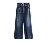 Next Dark Blue High Rise Stretch Wide Leg Jeans