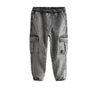 NEXT Garçon Jean Cargo avec Taille élastique Gris 10 Ans