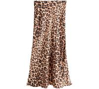 Next Jupe beige / marron / noir, Taille 42