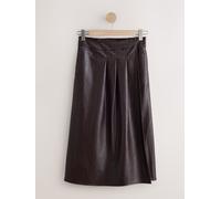 next Jupe kilt mi-longue en similicuir Brun FR 44 Short (EU 42 S)