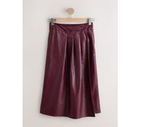 next Jupe kilt mi-longue en similicuir rouge FR 48 Regular (EU 46 R)