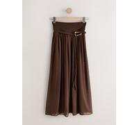 next Jupe longue en mousseline Ceinturé Maxi Brun FR 42 Long (EU 40 L)